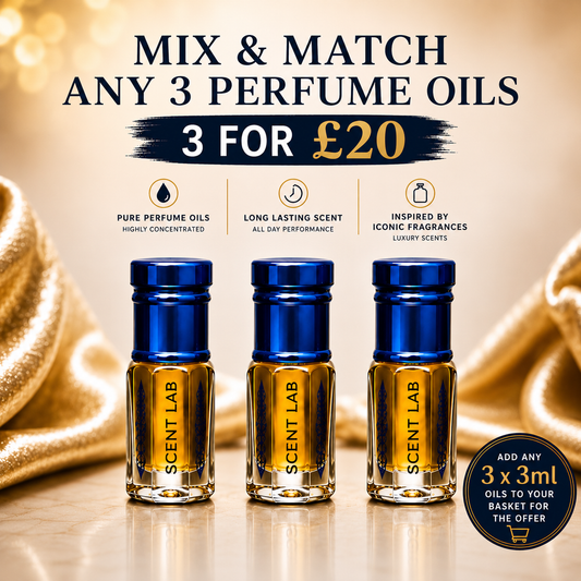 Mix & Match – Any 3 Perfume Oils for £20